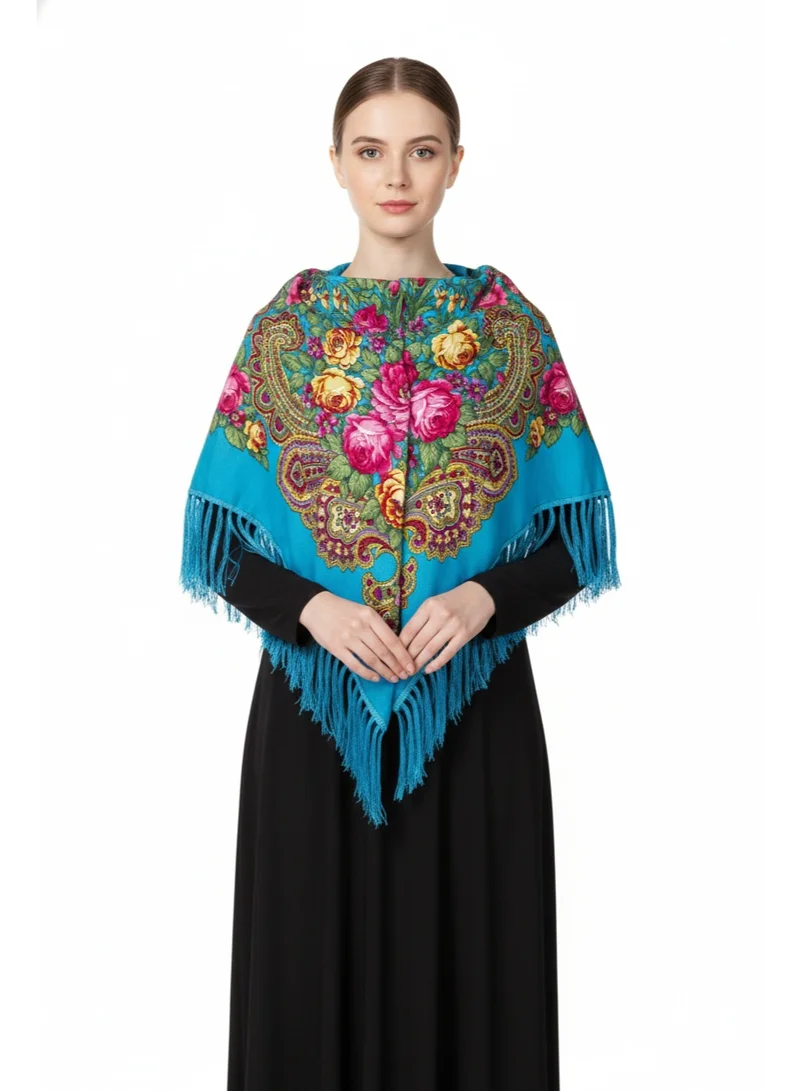 Bidani Imperial Azure Russian Shawl